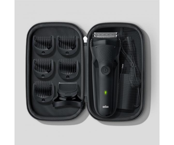 Planetov holiaci strojek so zastrihvaom Braun Series 3 Shave&Style - ierny