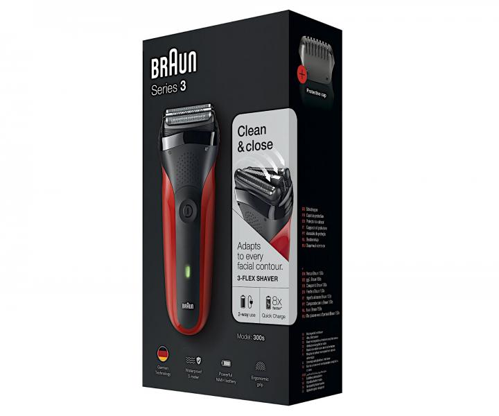 Plan�etov� holiaci stroj�ek Braun Series 3 ProSkin 300s - �erven�
