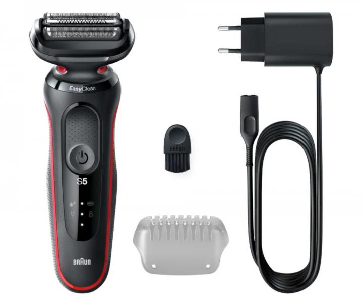 Planetov holiaci strojek Braun Series 5 51 R1000s - ierno-erven