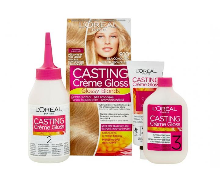 Preliv bez amoniaku Loral Casting Crme Gloss - 910 biela okolda