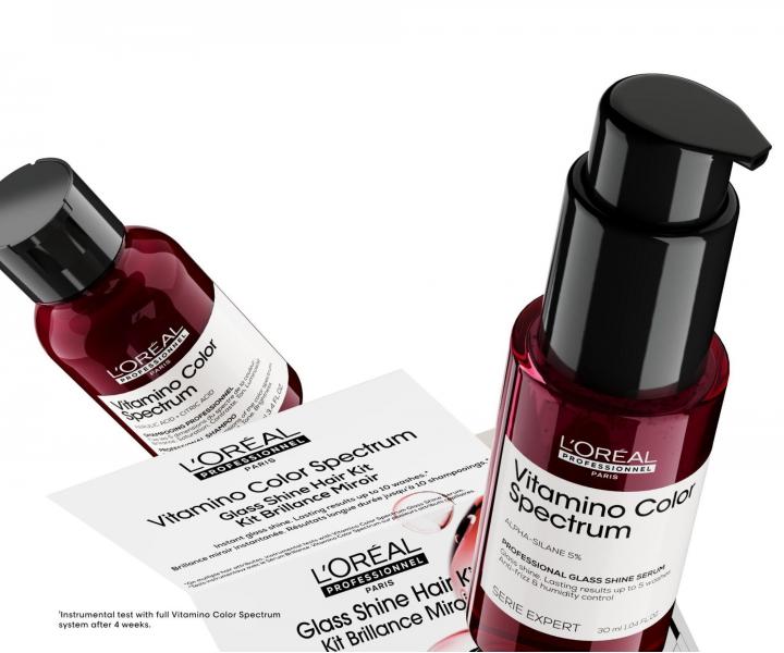 Cestovn� sada pre starostlivos� o farben� vlasy Lor�al Professionnel Serie Expert Vitamino Color Spectrum Glass Shine Hair Kit