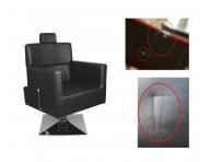 Kadern�cke Barber kreslo Detail Larry - �ierne (68) - II. akos�, vada ko�enky, odreniny na podstavci