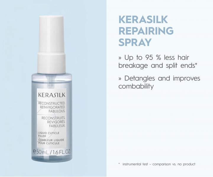 Dar�ekov� sada na vyhladenie krepat�ch a nepoddajn�ch vlasov Kerasilk Smoothing Travel Set + kozmetick� ta�ti�ka zadarmo