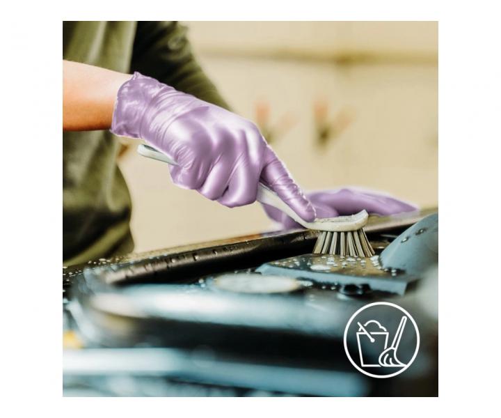 Nitrilov rukavice Espeon Nitril Sparkle - 100 ks, perleov fialov, vekos M