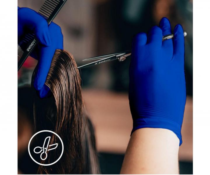 Latexov rukavice Espeon Latex Blue - 100 ks, modr, vekos L