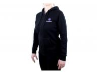 Mikina na zips s potlaou - dmska, ierna XL