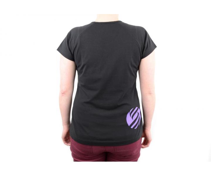 Tri�ko s kr�tkym ruk�vom, v v�strih - d�mske, �ierne S