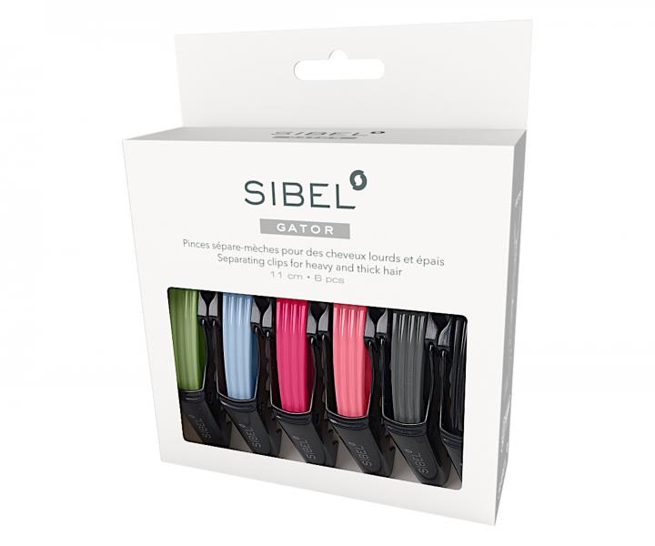 Klipsy do vlasov Sibel Gator - 11 cm, farebn, 6 ks