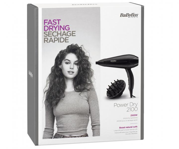 F�n na vlasy BaByliss D563DE Power Dry - 2100 W, �ierny