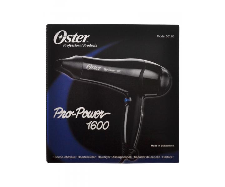 Ultraľahký a výkonný profesionálny fén Oster 561-06 - 1600 W, čierny
