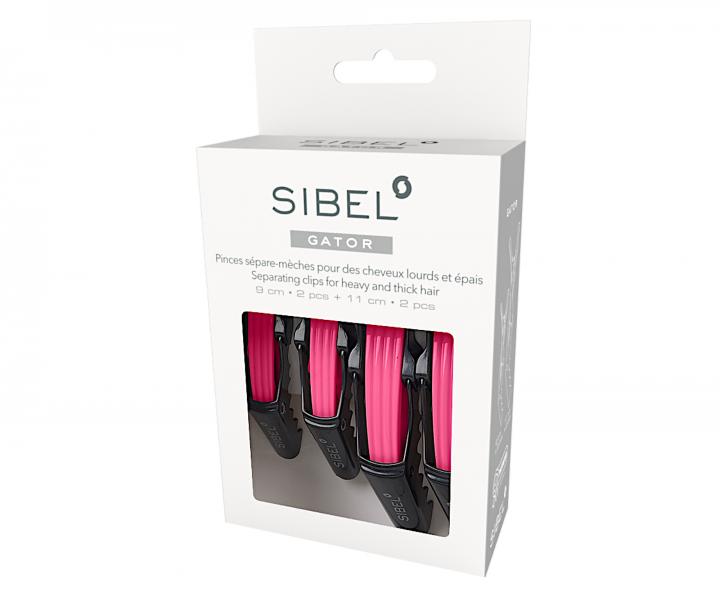 Klipsy do vlasov Sibel Gator - 9 cm, 11 cm, tmavo ruov, 4 ks