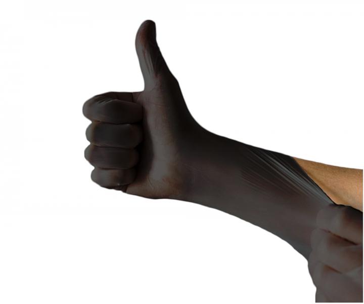 Vinylov rukavice Espeon Vinyl Plus - 100 ks, ierne, vekos L