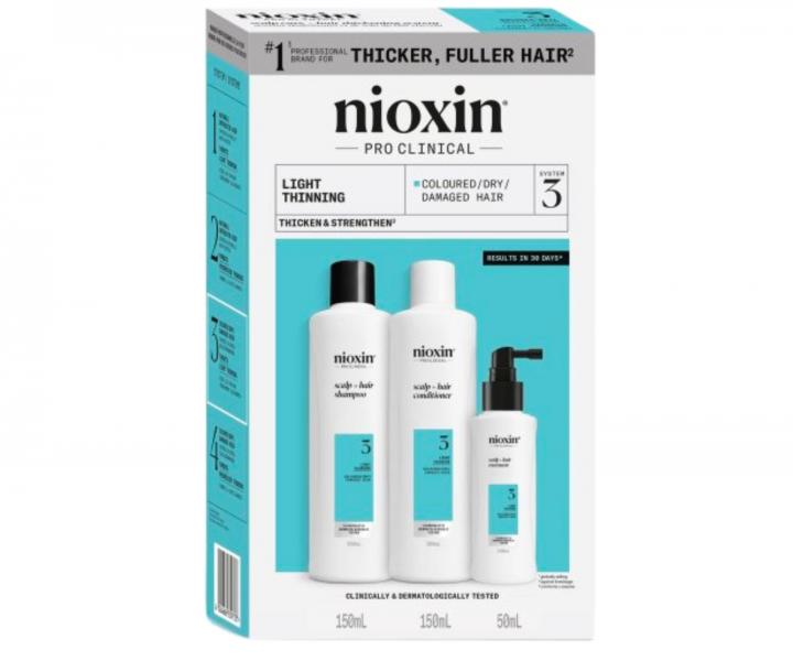 Sada pre mierne rednce farben vlasy Nioxin System 3 Trial Kit No.3