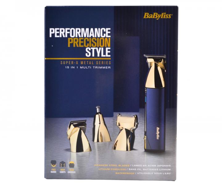 Zastrihovac kontrovac strojek Babyliss MT992E - modro-zlat