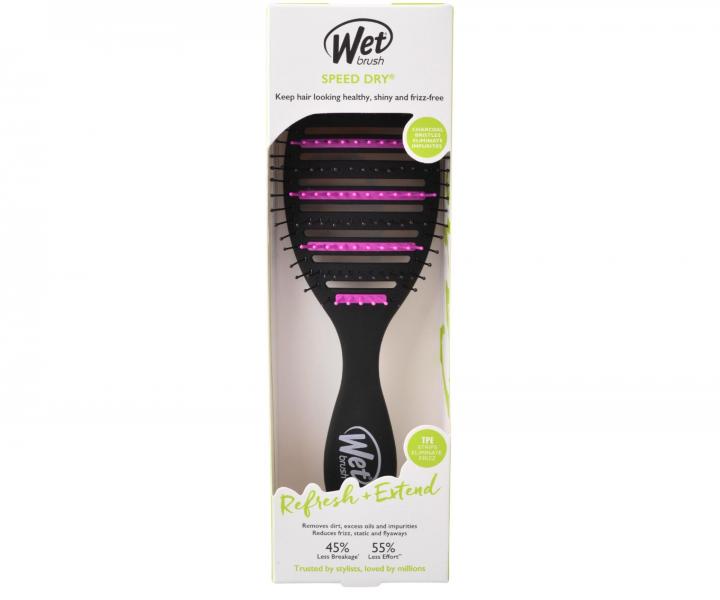 Kefa na rozesvanie a fkanie vlasov Wet Brush Speed Dry Refresh + Extend - fialovo-ierny