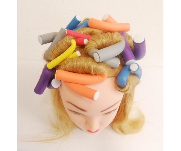 Ohybn� nat��ky na vlasy Hairway Flex - pr. 12 mm, �lt� - 12 ks