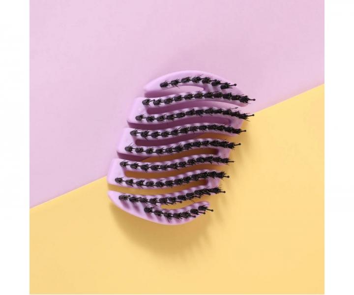 Kefa na vlasy s divia��mi a nylonov�mi �tetinami Sister Young Mila Pocket Hair Brush - fialov�