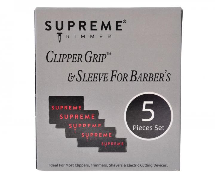 Proti�mykov� n�vleky pre strihacie stroj�eky Supreme Trimmer Clipper Grip - �ierne, 5 ks