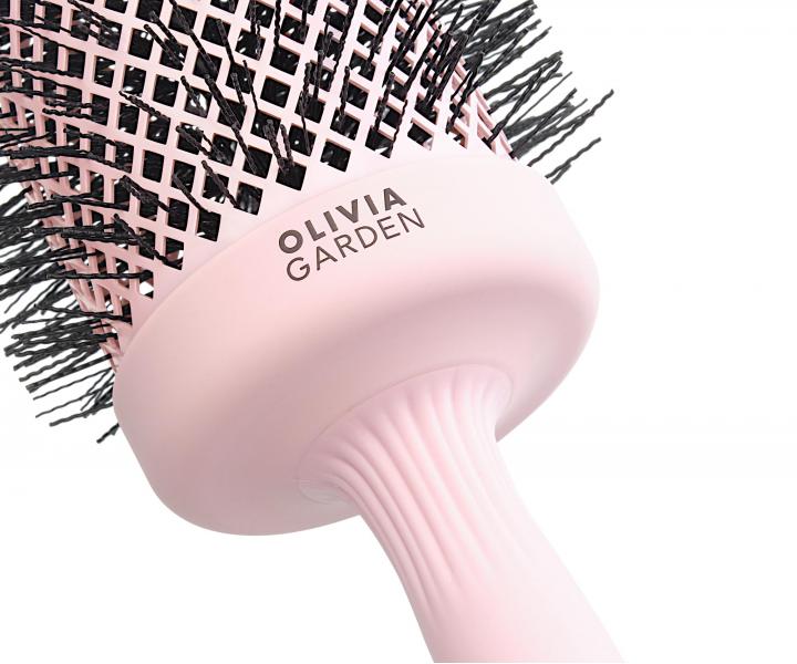 Okrhla fkacia kefa na vlasy Olivia Garden Expert Blowout Speed XL Pastel Pink - 65 mm