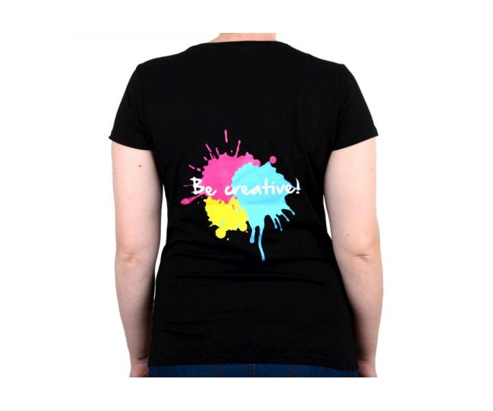 Tri�ko Lor�al s kr�tkym ruk�vom, okr�hly v�strih - d�mske, �ierne L (bonus)