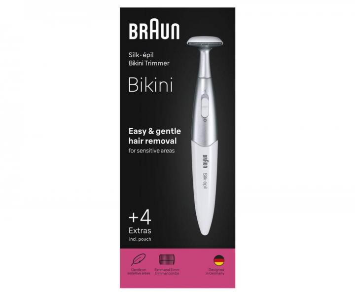 D�msky zastrih�va� ch�pkov Braun Silk �pil Bikini Trimmer FG1100  - biely