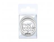 Tenk pirlov gumika do vlasov Invisibobble Slim Chrome Sweet Chrome - strieborn, 3 ks