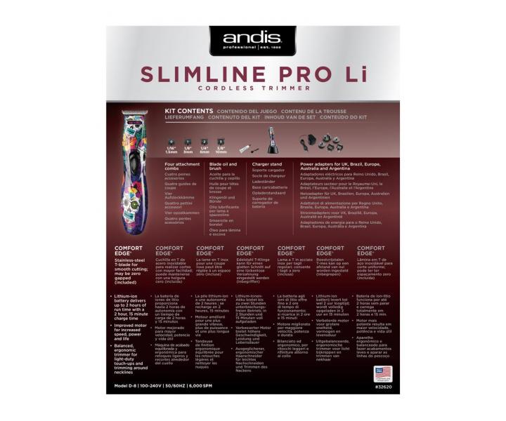 Profesionlny strojek na vlasy Andis Slimline Pro Li Sugar Skull Design