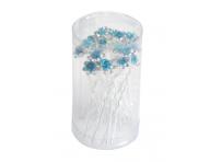 Svadobn� vl�senka ru�i�ka s kamienkami 20ks - tyrkysov�