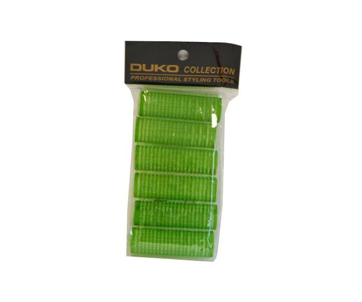 Natky na vlasy Duko Velcro pr.18 mm, 6 ks - samodriace, zelen