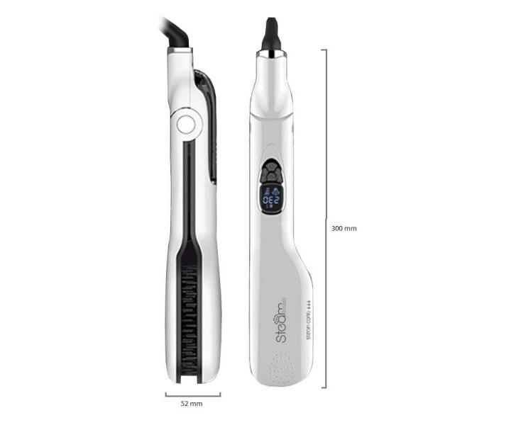 Profesionlna ehlika / kefa na vlasy s parou SteamBrush - biela