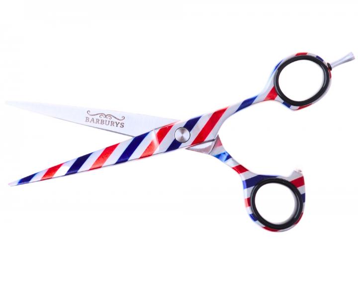 Profesionlne kaderncke a barber nonice Sibel Barburys Bjorn 6" - strieborn s pruhmi