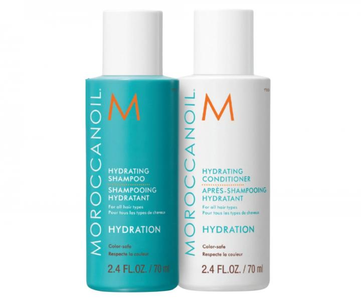 Cestovn� sada pre hydrat�ciu vlasov Moroccanoil Greetings From Hydration + kr�m na ruky a ta�ti�ka zadarmo