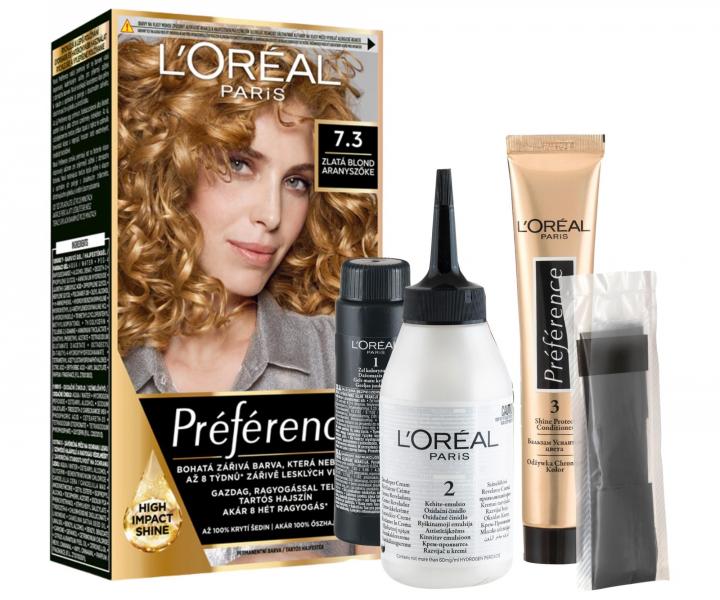 Permanentn� farba Lor�al Pr�f�rence 7.3 zlat� blond