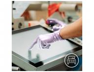 Nitrilov rukavice Espeon Nitril Sparkle - 100 ks, perleov fialov, vekos S