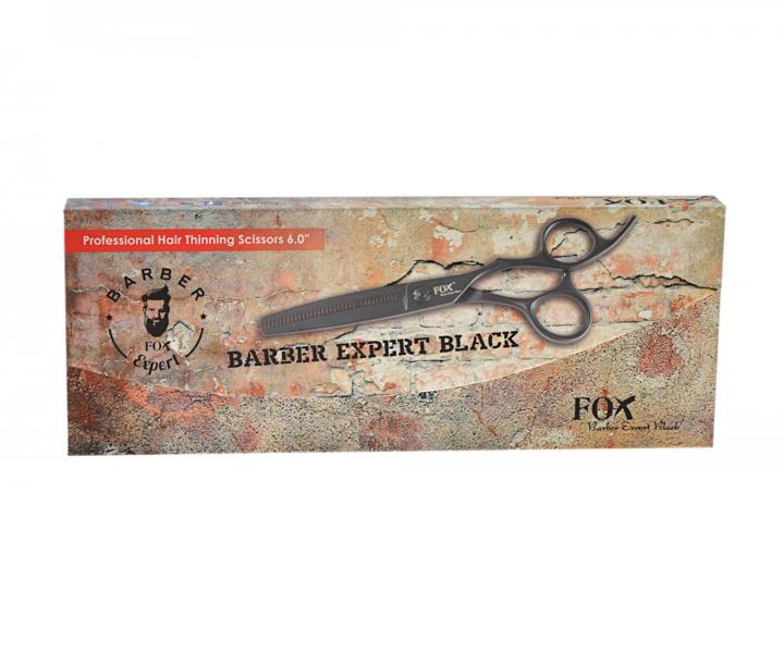 Profesion�lne kadern�cke efila�n� no�nice Fox Barber Expert 6" - 36 zubov, matn� �ierne