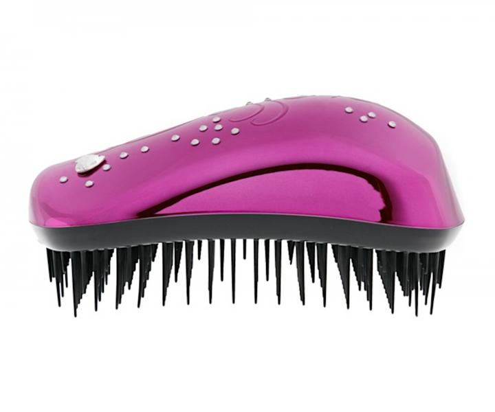 Rozesvacia kefa na vlasy Dessata Original Maxi Swarovski Fuchsia Heart - fuchsiov