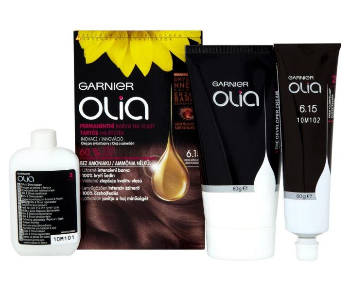 Permanentn� olejov� farba Garnier Olia 6.15 �adov� svetlo hned�