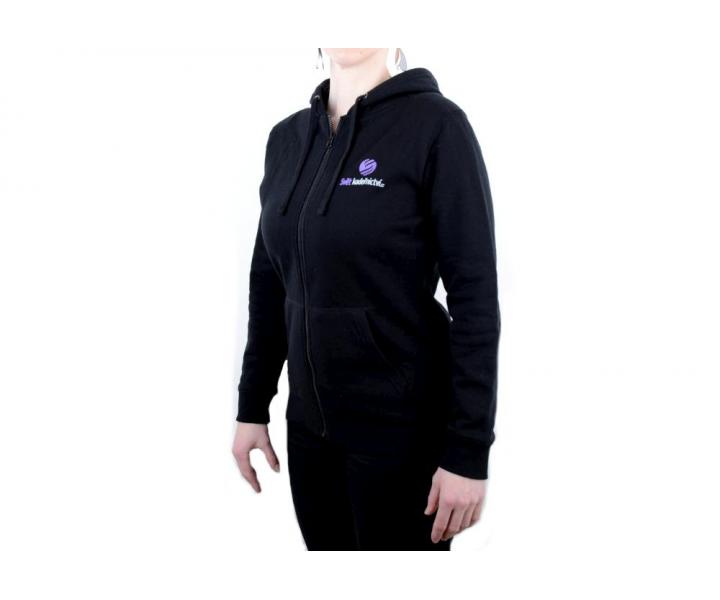 Mikina na zips s potlaou - dmska, ierna XL