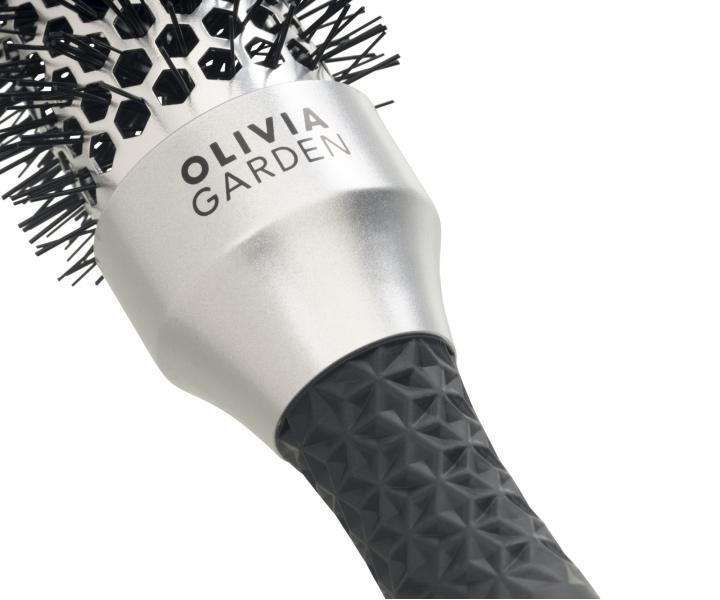 Okrhla fkacia kefa Olivia Garden Blowout Classic Silver - 55 mm