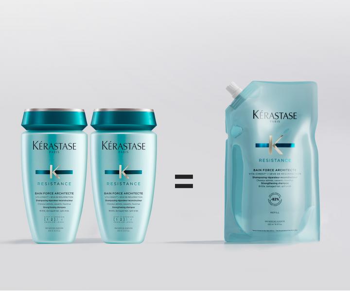 ampn pre pokoden vlasy Krastase Resistance Force Architecte - 500 ml, nhradn npl
