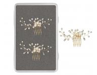 Sada ozdobnch vlseniek a hrebienkov Sibel Festive Hair Pins Golden Color Kit - 13 ks, zlat