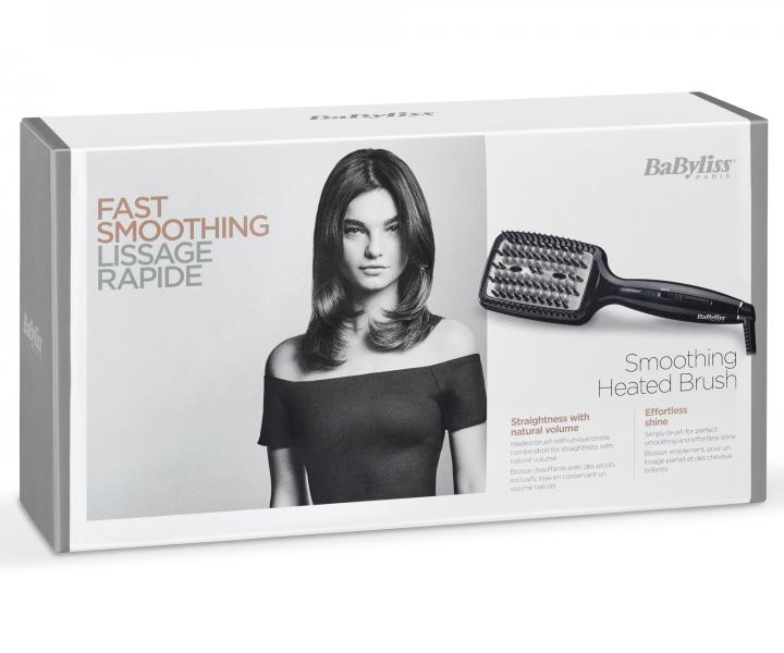 Nahrievacia ehliaca kefa na vlasy Babyliss Smoothing Heated Brush - ierna