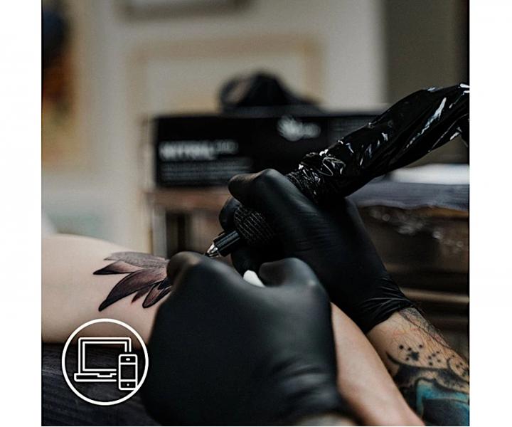 Siln nitrilov rukavice Espeon Nitril Premium - 100 ks, ierne, vekos M