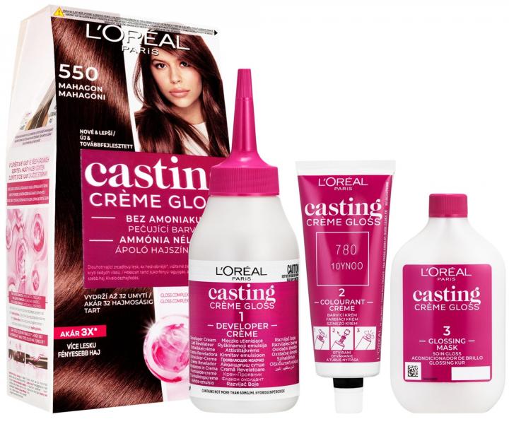 Preliv bez amoniaku Loral Casting Crme Gloss - 550 mahagn