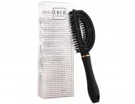 Kefa na roz�es�vanie a f�kanie vlasov s divia��mi a nylonov�mi �tetinami Sister Young Coco Hair Brush - �ierna