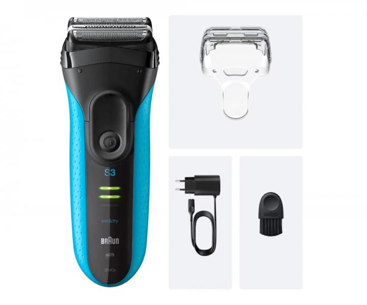 Planetov holiaci strojek Braun Series 3+ 3040s - ierno-tyrkysov