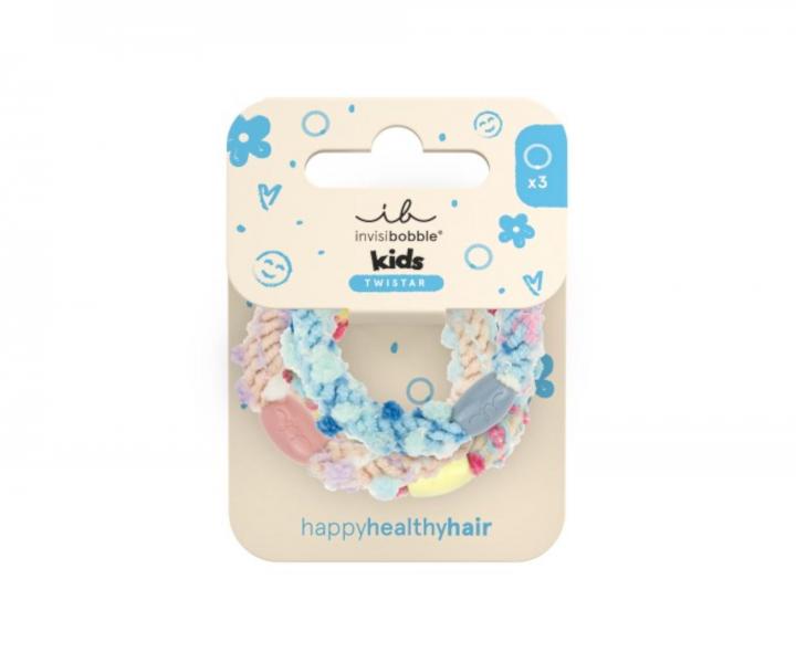 Sada ozdobnch gumiiek do vlasov Invisibobble Kids Twistar Pom Pom Tie - 3 ks