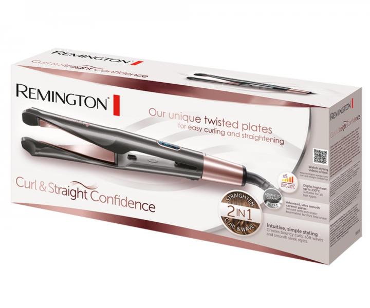 �ehli�ka a kulma na vlasy 2v1 Remington Curl & Straight Confidence S6606 - �ierna/ru�ov�