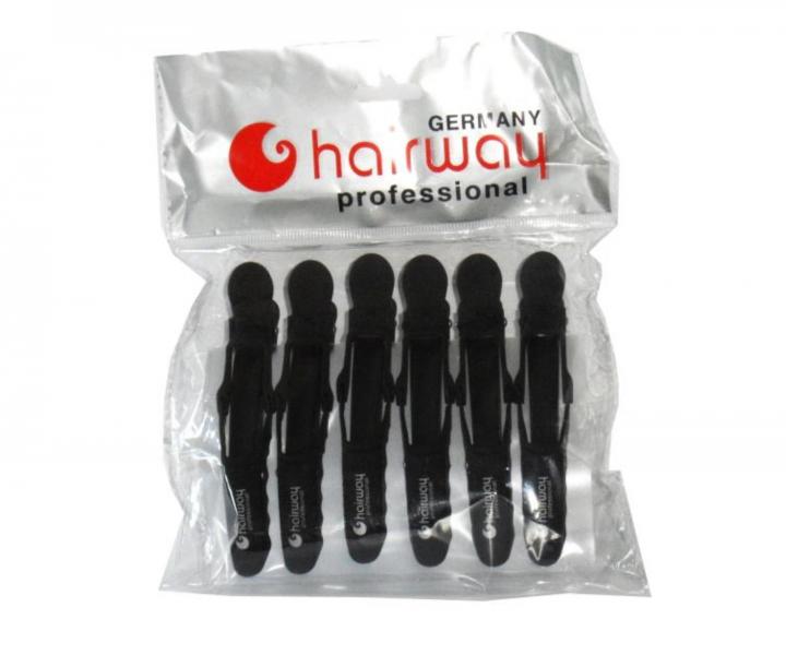 Gumov� pru�n� klipsy do vlasov Hairway - 11,5 cm, �ierne - 6 ks