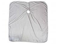 Kaderncka pltenka na strihanie Duko 596 - biela s prkami - upevnenie na such zips